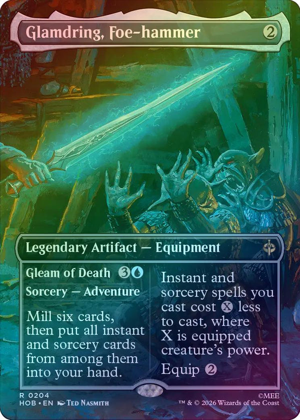 Glamdring, Foe-hammer // Gleam of Death - Borderless Scene (Foil) (HOB) (Pre-Order)