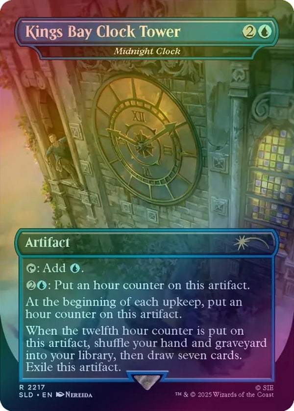 Kings Bay Clock Tower // Midnight Clock - Uncharted (Rainbow Foil) (SLD)