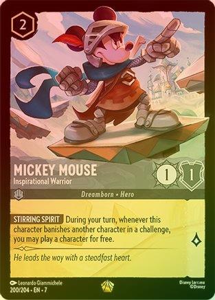 Mickey Mouse (Inspirational Warrior) - 200/204 - Legendary (Foil)