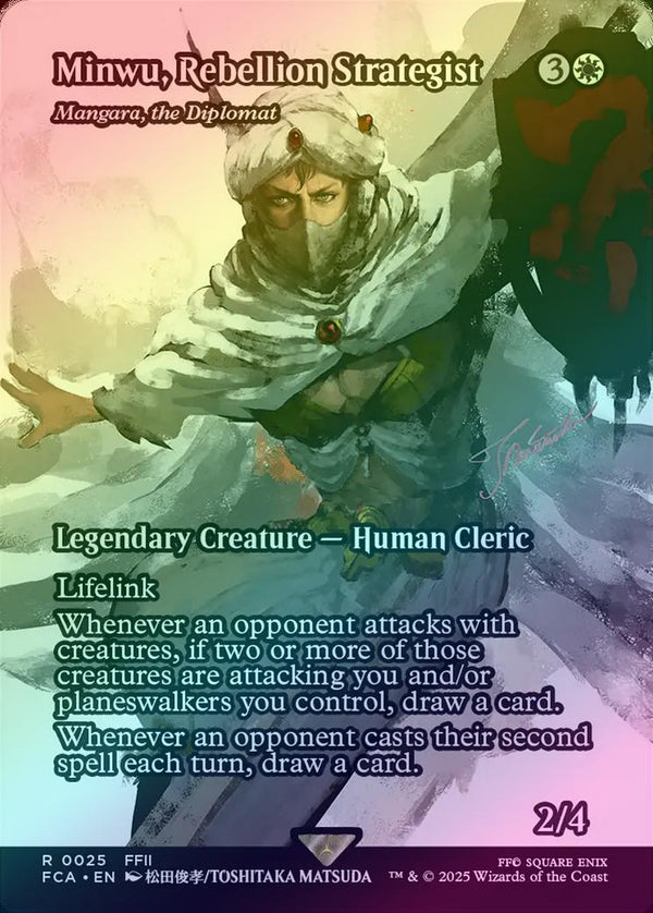 Minwu, Rebellion Strategist // Mangara, the Diplomat - Borderless (Foil) (FCA)