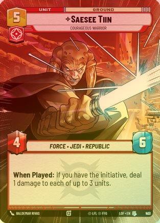 Saesee Tiin - Courageous Warrior (Hyperspace) - 907 - Uncommon (Foil)