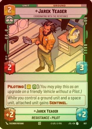 Jarek Yeager - Coordinating With The Resistance - 607 - Uncommon (Foil)