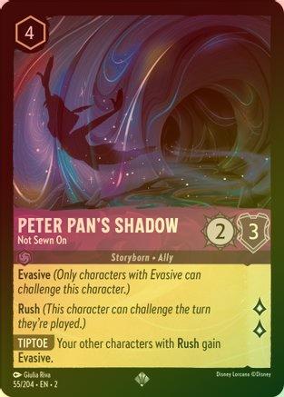 Peter Pan's Shadow (Not Sewn On) - 55/204 - Super Rare (Foil)