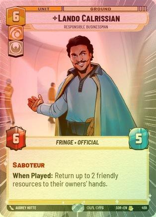 Lando Calrissian - Responsible Businessman (Hyperspace) - 459 - Rare (Foil)