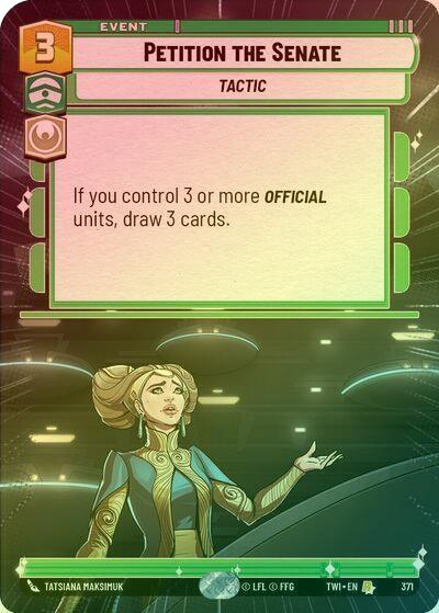 Petition the Senate (Hyperspace) - 371 - Rare (Foil)