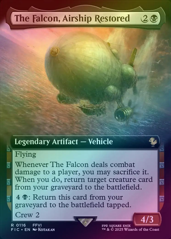 The Falcon, Airship Restored - Extended Art (Foil) (FIC)
