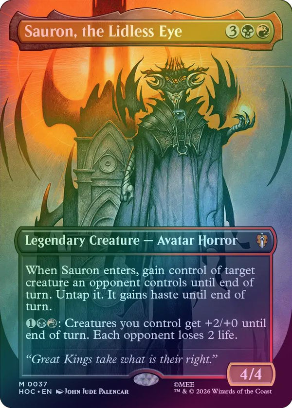 Sauron, the Lidless Eye - Borderless (Foil) (HOC)