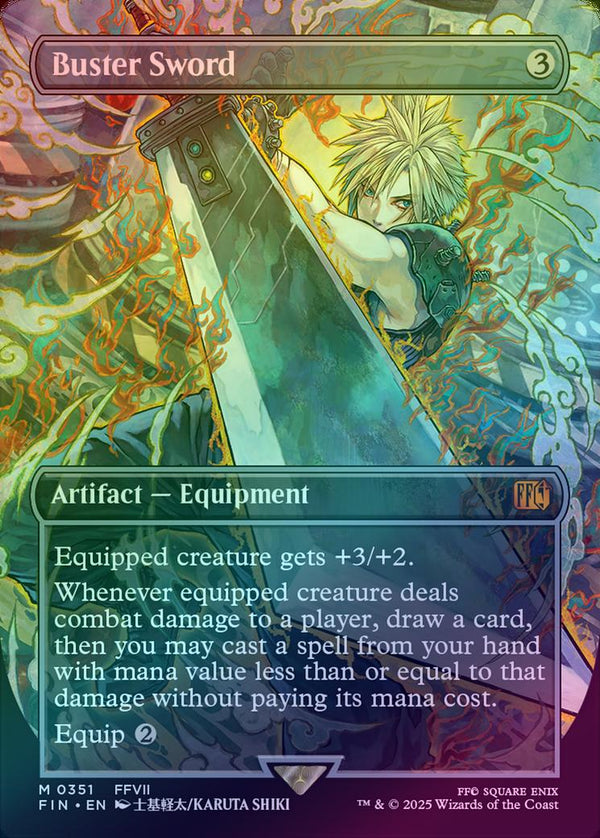 Buster Sword - Borderless (Foil) (FIN)
