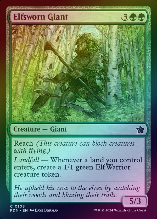 Elfsworn Giant (Foil) (FDN)