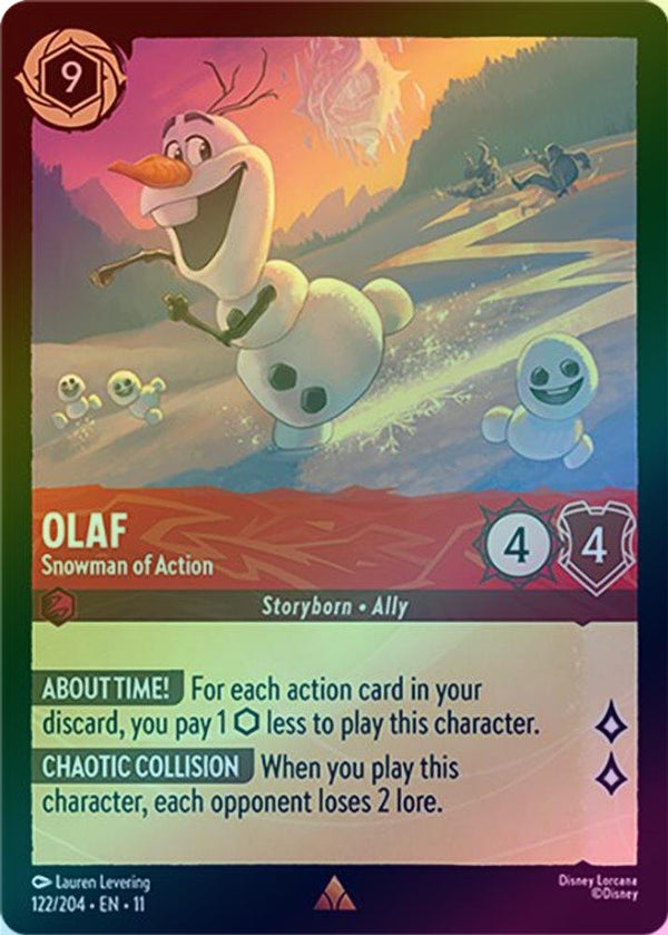 Olaf (Snowman of Action) - 122/204 - Rare (Foil)