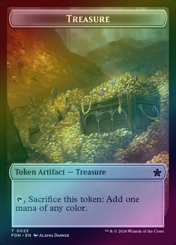 Food (22) // Treasure Token (23) (Foil) (TFDN)