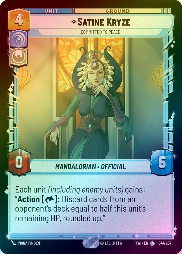 Satine Kryze - Committed to Peace - 047/257 - Legendary (Foil)