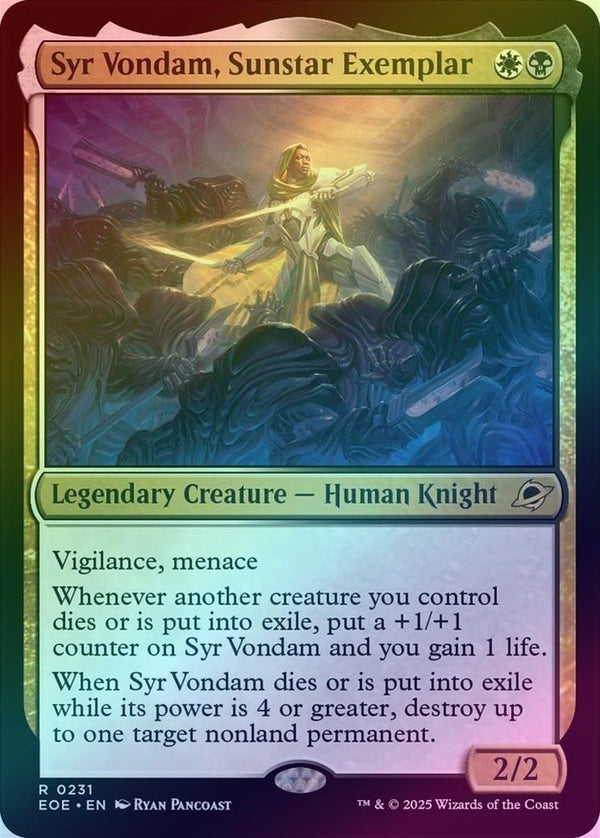 Syr Vondam, Sunstar Exemplar (Foil) (EOE)