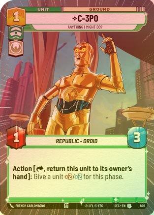 C-3PO - Anything I Might Do? (Hyperspace Foil) - 849 - Uncommon (Foil)