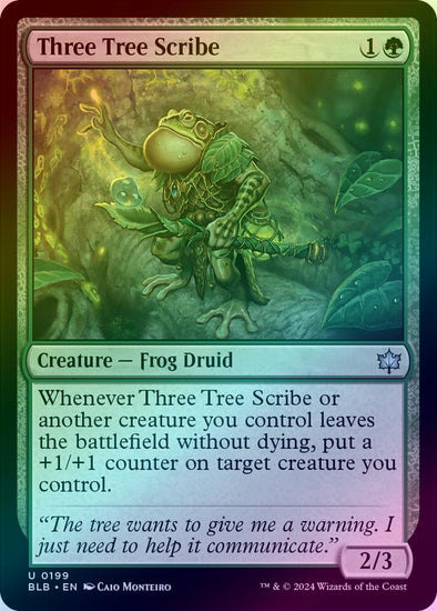 Three Tree Scribe (Foil) (BLB)