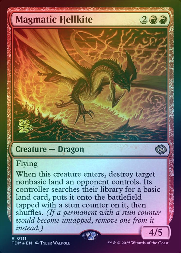 Magmatic Hellkite - Prerelease Promo (Foil) (PTDM)