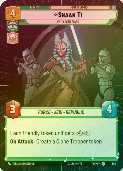 Shaak Ti - Unity Wins Wars (Hyperspace) - 366 - Uncommon (Foil)