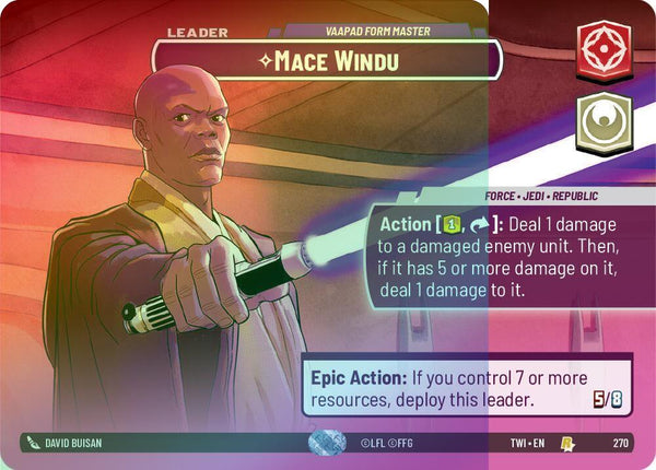 Mace Windu - Vaapad Form Master (Showcase) - 270 - Rare (Foil)