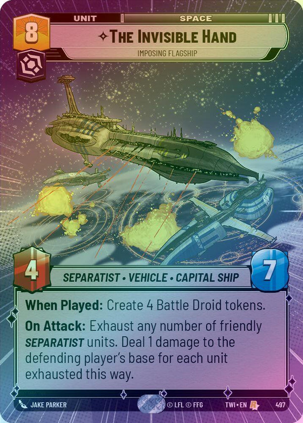 The Invisible Hand - Imposing Flagship (Hyperspace) - 497 - Rare (Foil)