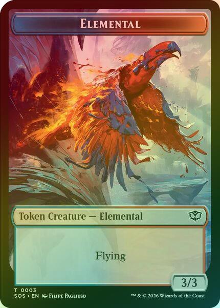 Elemental (003) // Treasure Token (Foil) (TSOS)
