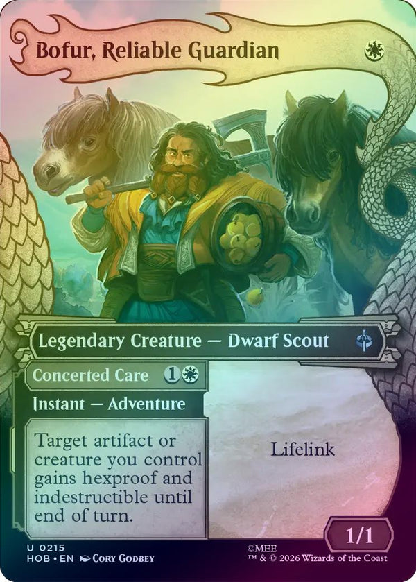Bofur, Reliable Guardian // Concerted Care - Dragon Hoard Frame (Foil) (HOB) (Pre-Order)