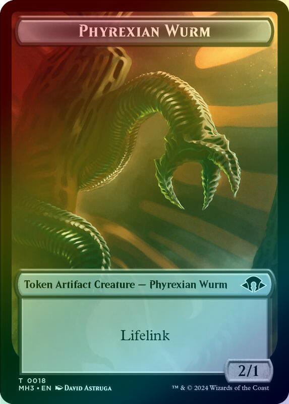 Servo // Phyrexian Wurm (018) Token (Foil) (TMH3)