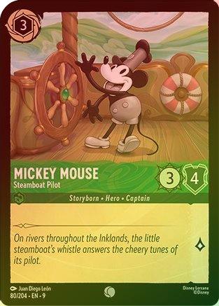 Mickey Mouse (Steamboat Pilot) (Fabled Reprint) - 80/204 - Common (Foil)