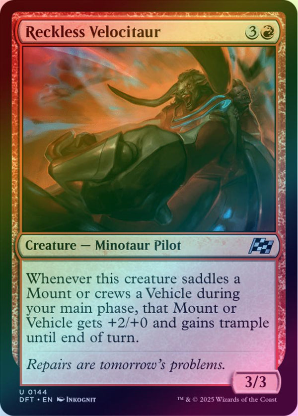 Reckless Velocitaur (Foil) (DFT)