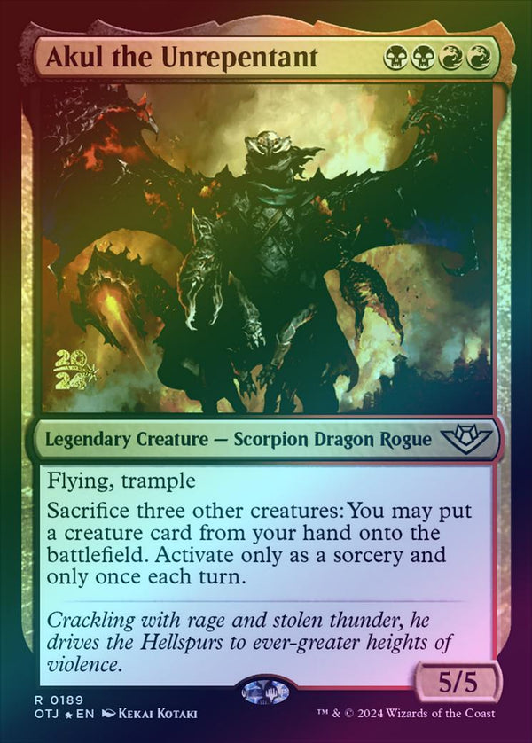 Akul the Unrepentant - Prerelease Promo (Foil) (POTJ)