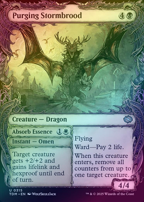 Purging Stormbrood // Absorb Essence - Draconic Showcase (Foil) (TDM)