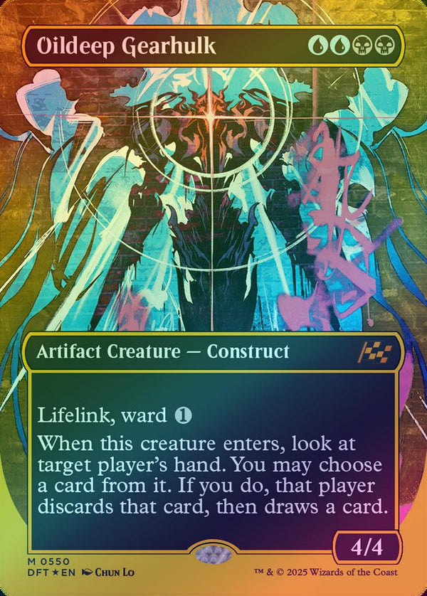 Oildeep Gearhulk - Borderless Graffiti Giant (First-Place Foil) (DFT)