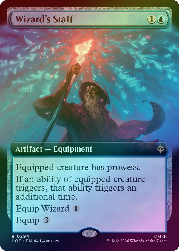 Wizard's Staff - Extended Art (Foil) (HOB) (Pre-Order)