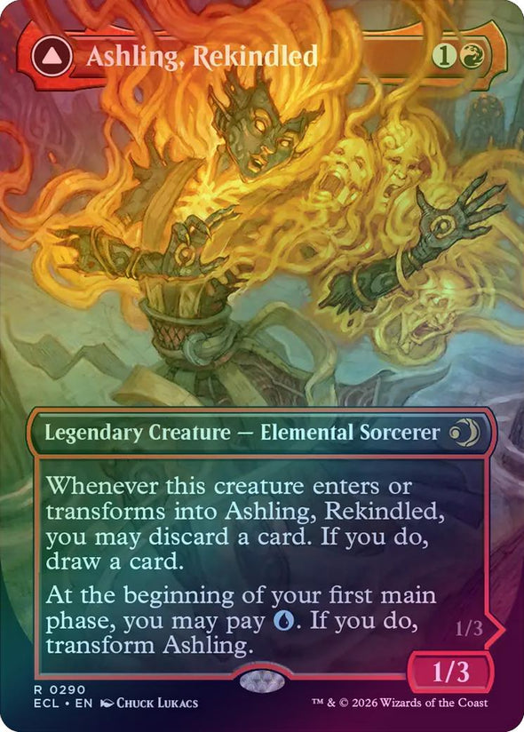 Ashling, Rekindled // Ashling, Rimebound - Borderless (Foil) (ECL)