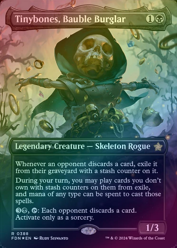 Tinybones, Bauble Burglar - Borderless (Mana Foil) (FDN)