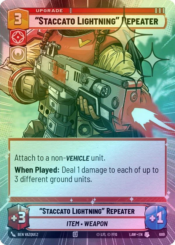 Staccato Lightning Repeater (Hyperspace Foil) - 689 - Uncommon (Foil)