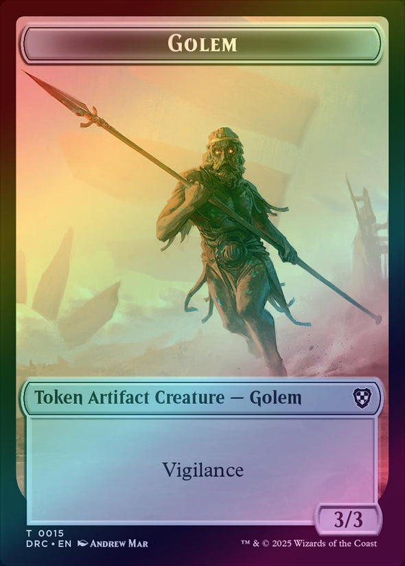 Golem (015) // Golem (014) Token (Foil) (TDRC)