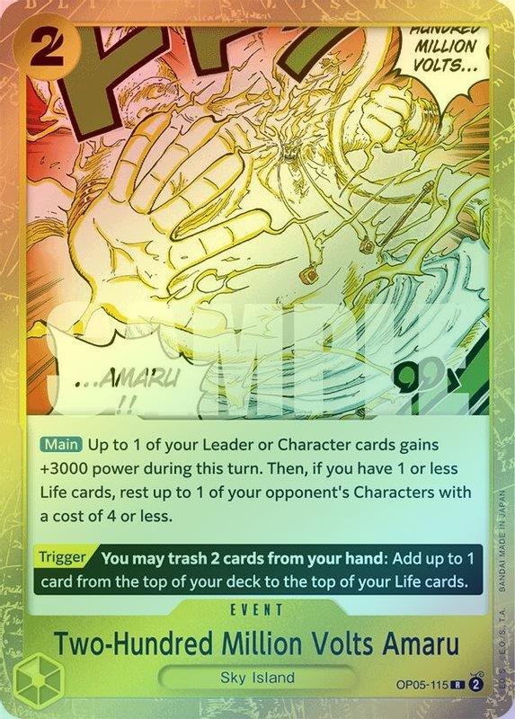 Two-Hundred Million Volts Amaru (Jolly Roger Foil) - OP05-115 - Rare