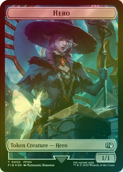 Hero (030) // Wizard (035) Token (Surge Foil) (TFIN)