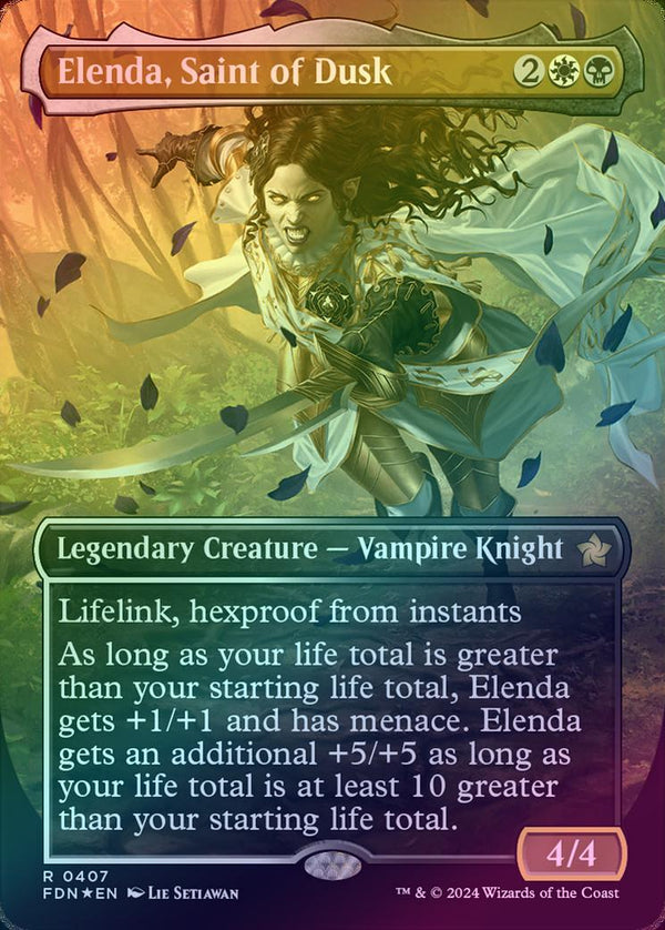 Elenda, Saint of Dusk - Borderless (Mana Foil) (FDN)