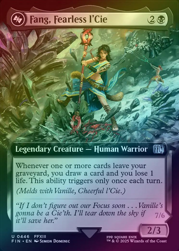 Fang, Fearless l'Cie // Ragnarok, Divine Deliverance - Extended Art (Foil) (FIN)