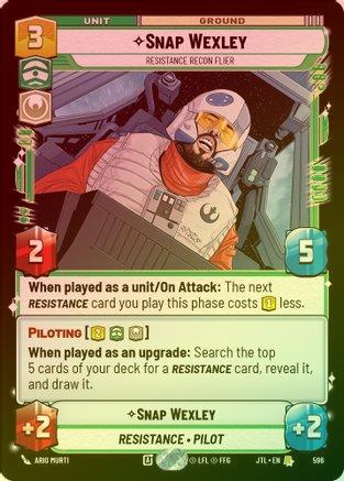 Snap Wexley - Resistance Recon Flier - 596 - Rare (Foil)
