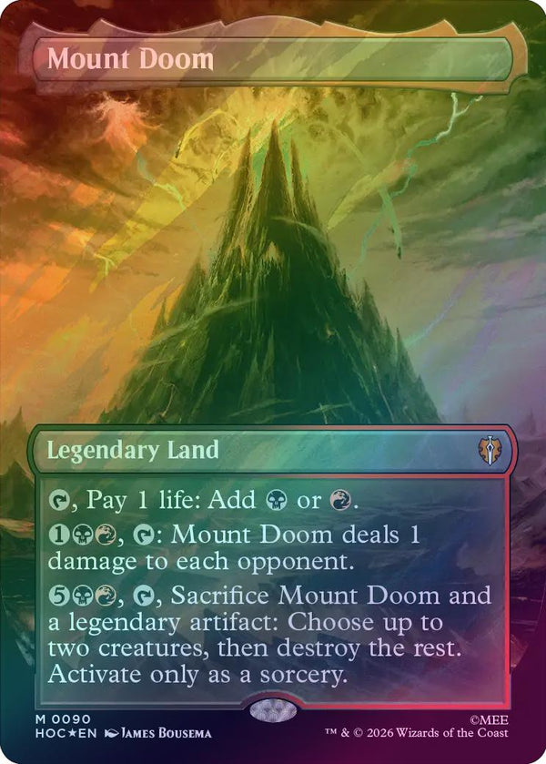 Mount Doom - Borderless (Surge Foil) (HOC)