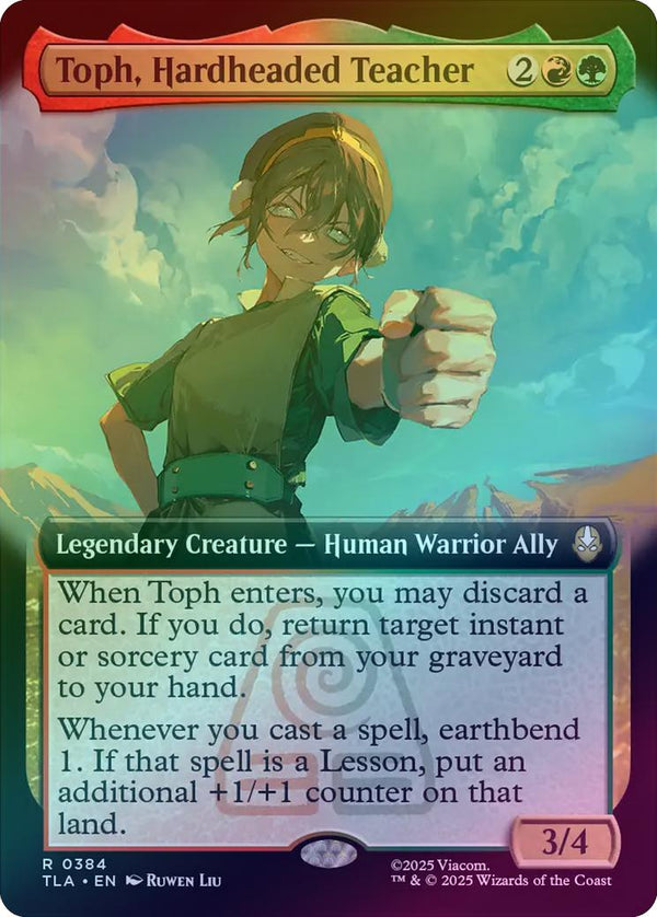 Toph, Hardheaded Teacher - Extended Art (Foil) (TLA)