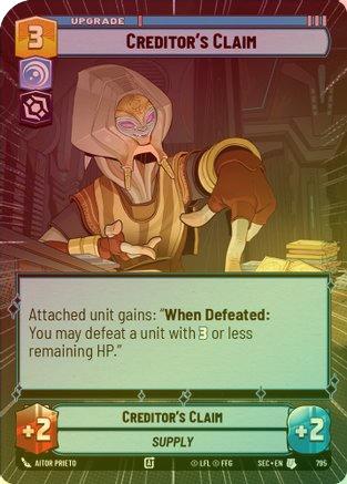 Creditor's Claim (Hyperspace Foil) - 795 - Uncommon (Foil)