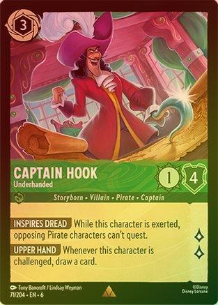 Captain Hook (Underhanded) - 71/204 - Rare (Foil)