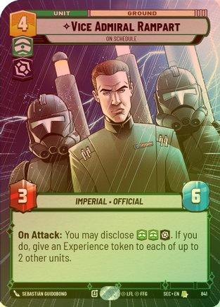 Vice Admiral Rampart - On Schedule (Hyperspace Foil) - 841 - Rare (Foil)