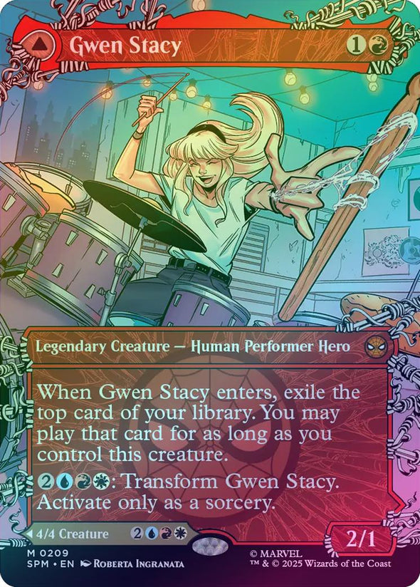 Gwen Stacy // Ghost-Spider - Borderless Web-Slinger (Foil) (SPM)