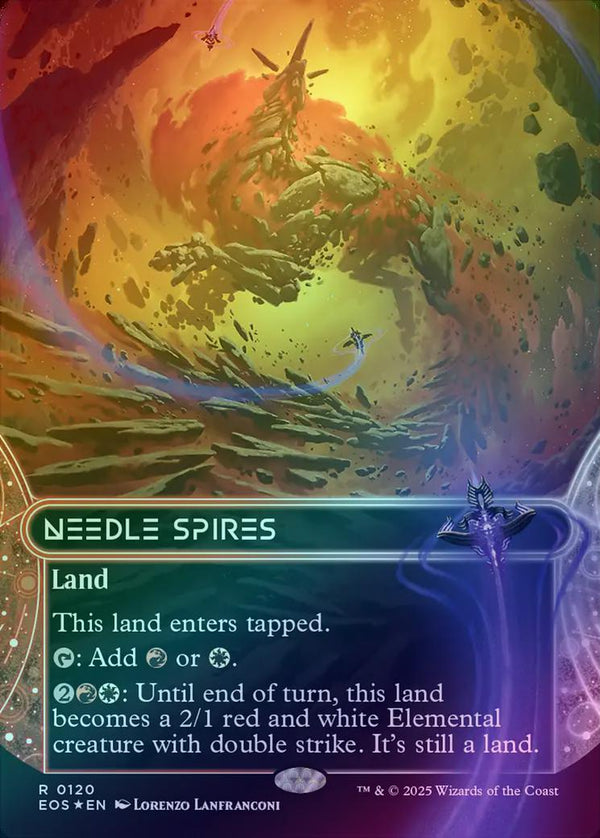 Needle Spires - Borderless (Galaxy Foil) (EOS)