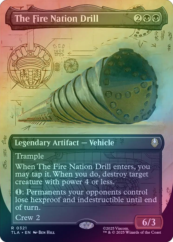 The Fire Nation Drill - Borderless Field Notes (Foil) (TLA)