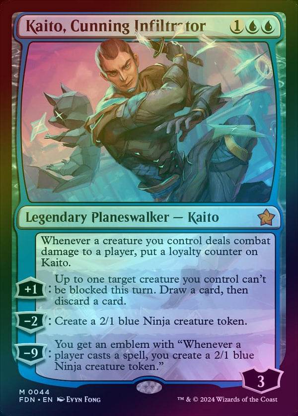 Kaito, Cunning Infiltrator (Foil) (FDN)